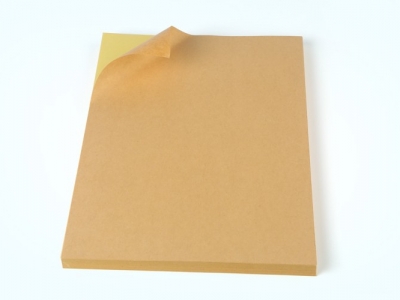Adhesive kraft paper label